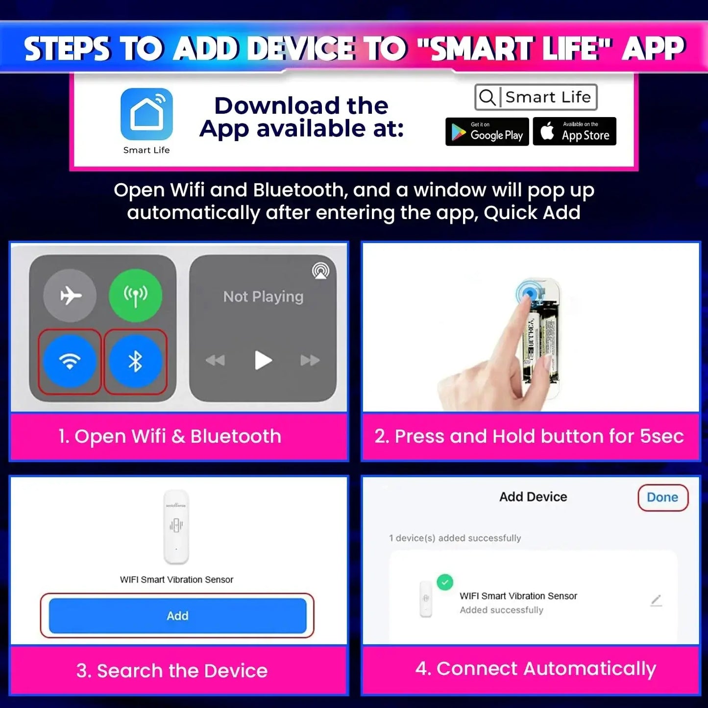AMI Smart WiFi Vibration Sensor