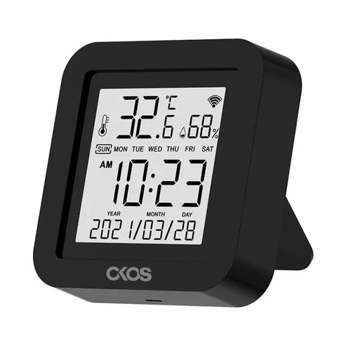 OKOS Smart IR Remote with Display | Wi-Fi IR Blaster | Temperature & Humidity Sensor | Smart Life App | Alexa & Google Assistant