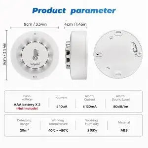 LEDGEBIT Smart Wi-Fi Smoke & Heat Detector