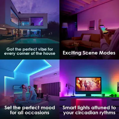 KAMONK Smart RGB LED Strip Light Kit (Wi-Fi + BT)
