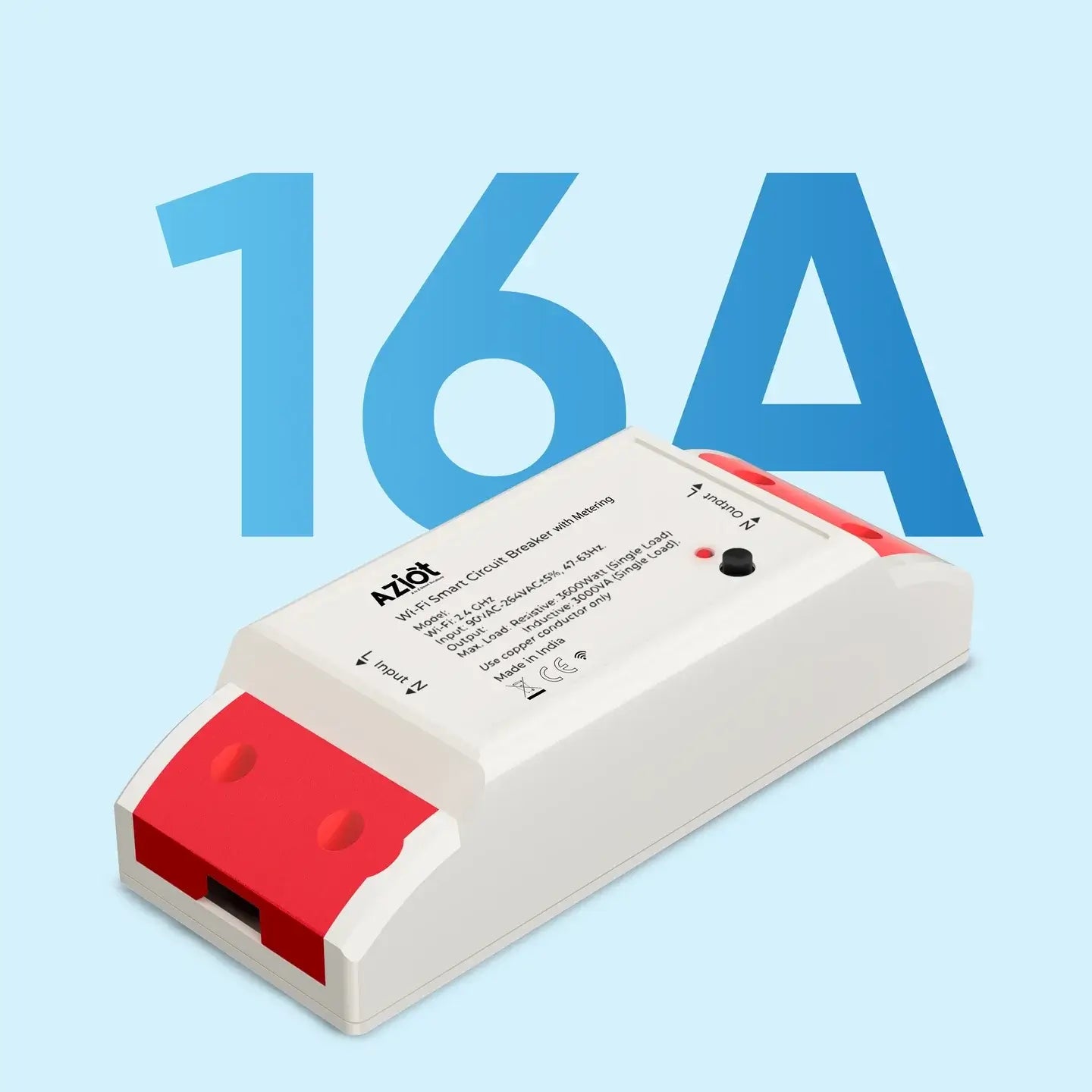 AZIOT Smart Wi-Fi Circuit Breaker 16A with Energy Monitoring