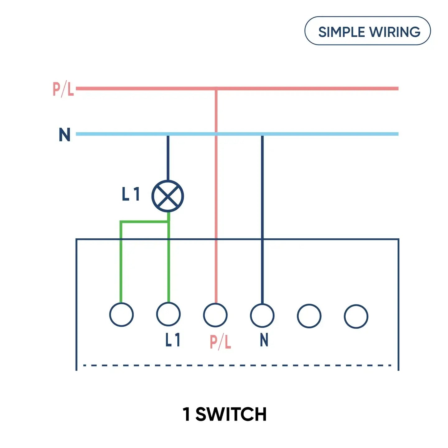 AZIOT 1 Gang 24A Smart Switch