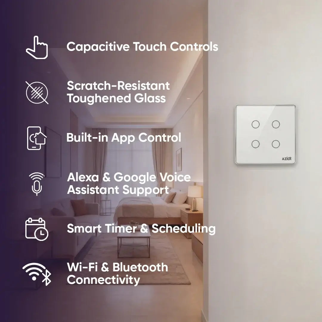 AZIOT Premium Smart Switch Panel 4M Switch