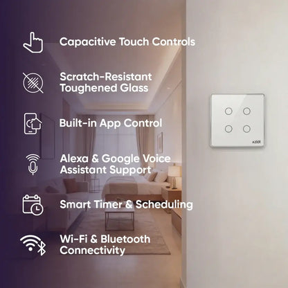 AZIOT Premium Smart Switch Panel 4M Switch
