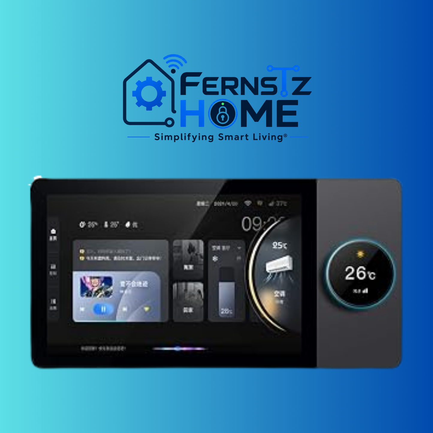 8" FTZ-T8E Smart Home Control Panel with Knob & Zigbee +BT