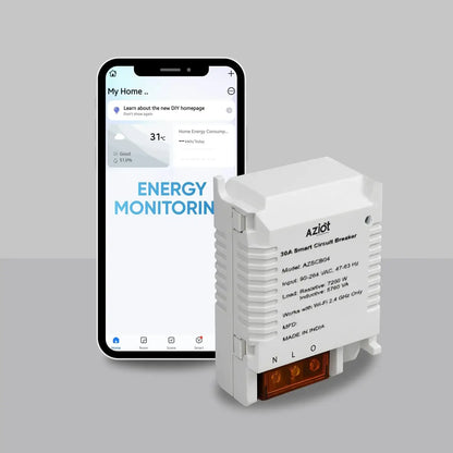 AZIOT Smart Wi-Fi Circuit Breaker 30A with Energy Monitoring