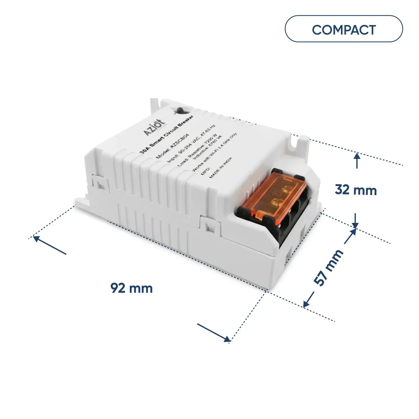 AZIOT Smart Wi-Fi Circuit Breaker 30A with Energy Monitoring