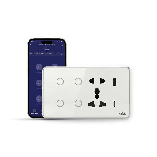 AZIOT Premium Smart Switch Panel 4M+Socket