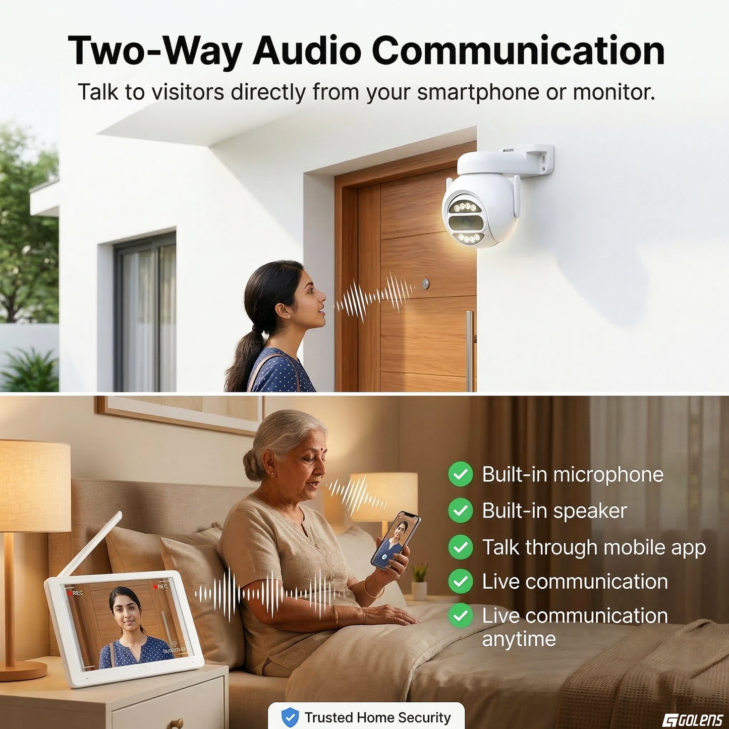 WC05S 5MP Wi-Fi NVR CCTV Kit 4 PTZ Cameras 10.1" Display
