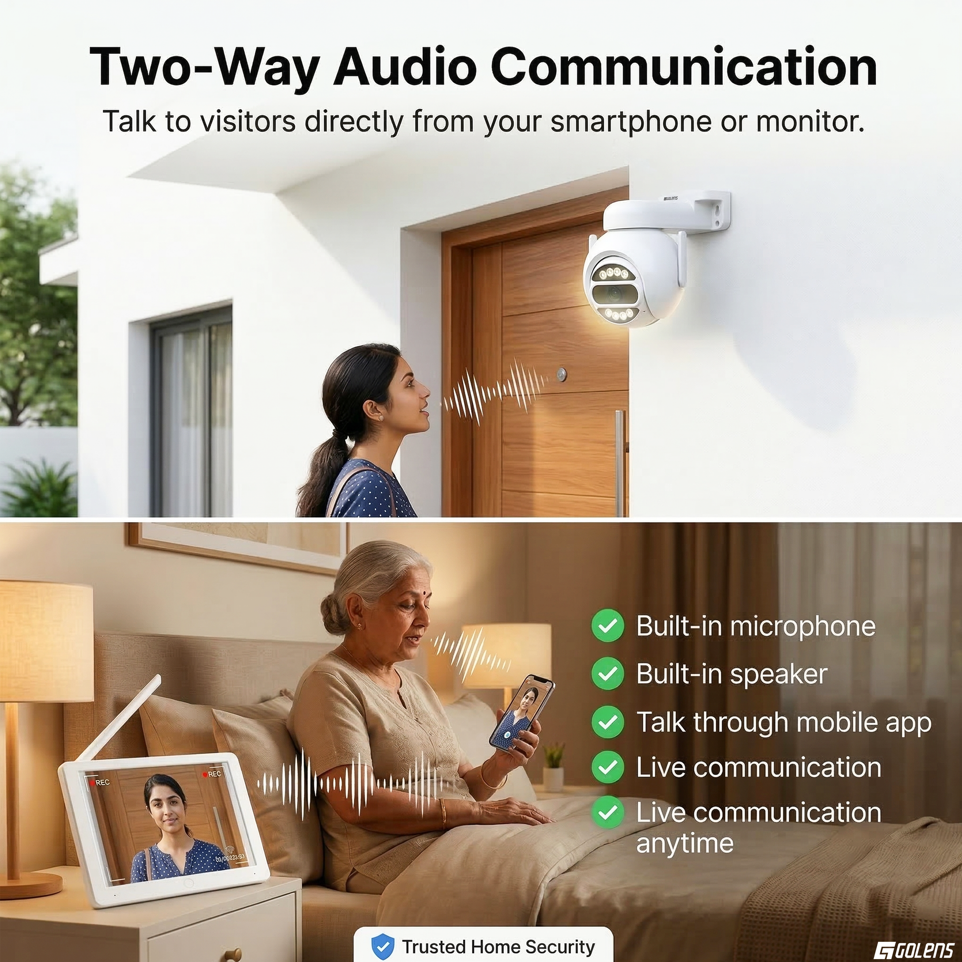 WC05S 5MP Wi-Fi NVR CCTV Kit 4 PTZ Cameras 10.1" Display