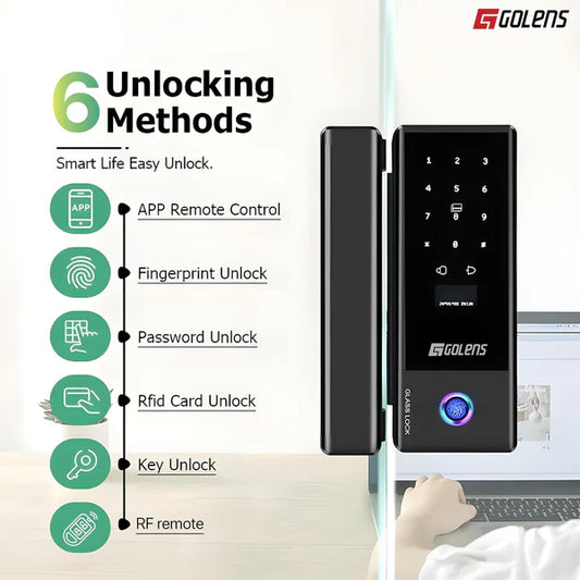 GOLENS X37 Smart BT Glass Door Lock