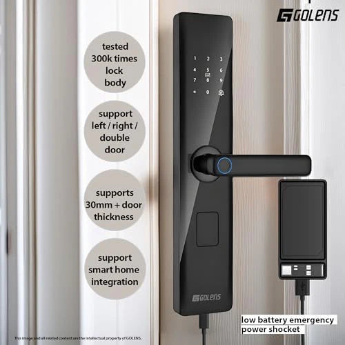 GOLENS X33 (Glossy) Smart Door Lock