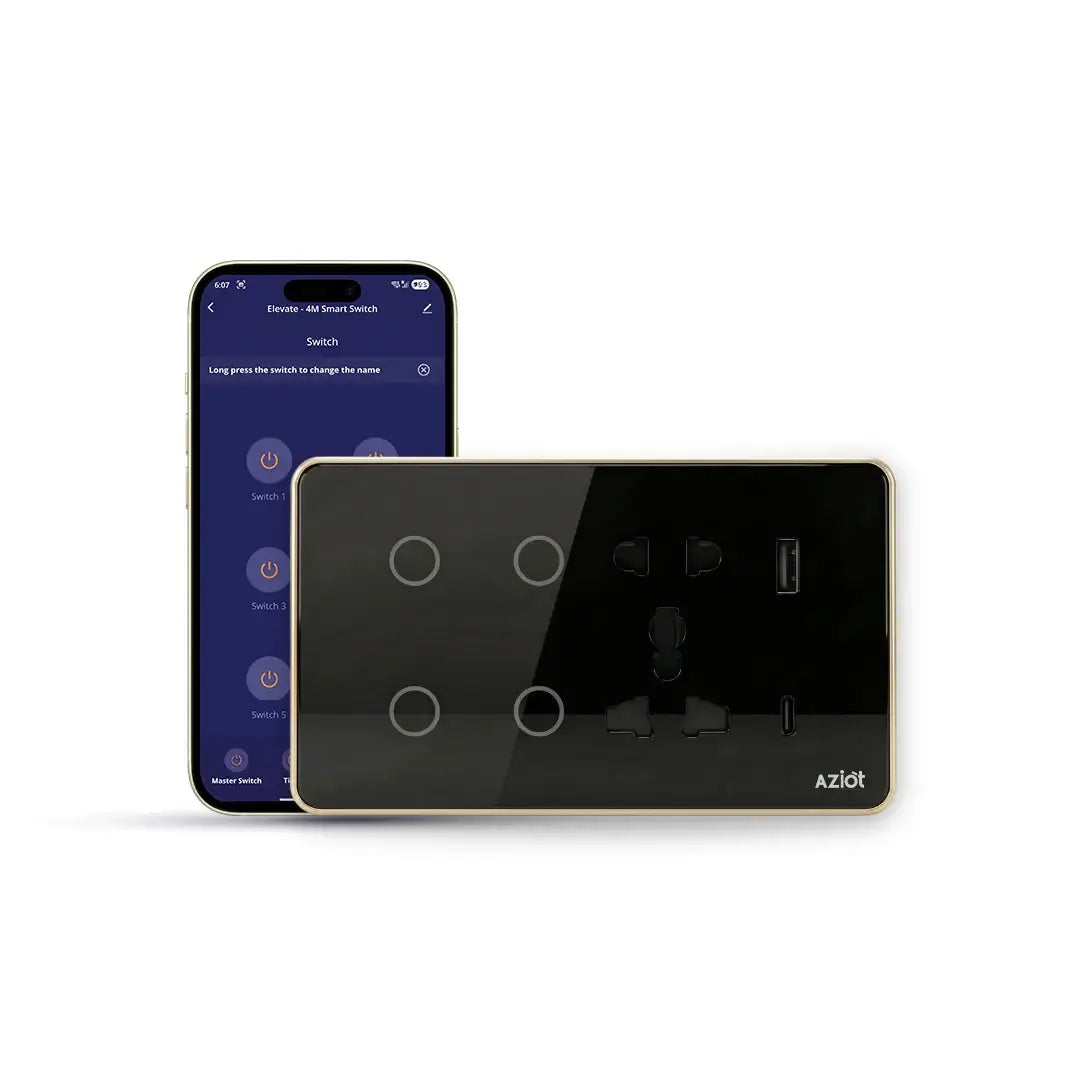 AZIOT Premium Smart Switch Panel 4M+Socket