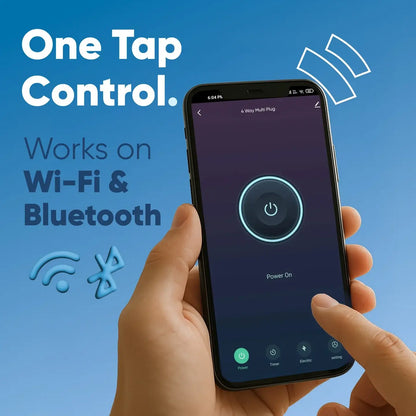 AZIOT Smart 4-Way Multi Plug Adaptor (WiFi + BLE)