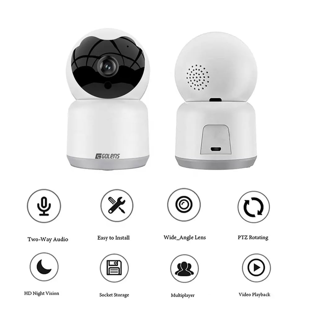 Golens V60 2MP HD 360° WiFi CCTV Camera Pan/Tilt Night Vision