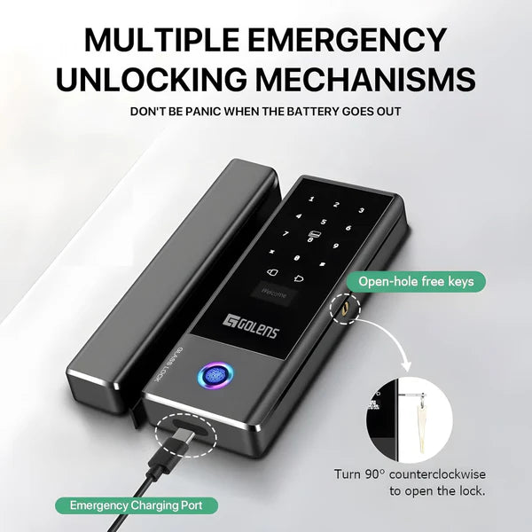 GOLENS X37 Smart BT Glass Door Lock