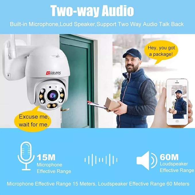 WC13K 3MP WiFi CCTV Camera Dome PTZ Night Vision