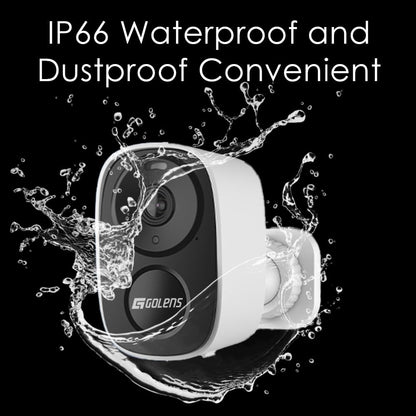 Golens WC09K 2K WiFi CCTV Camera 5000mAh Rechargeable Battery