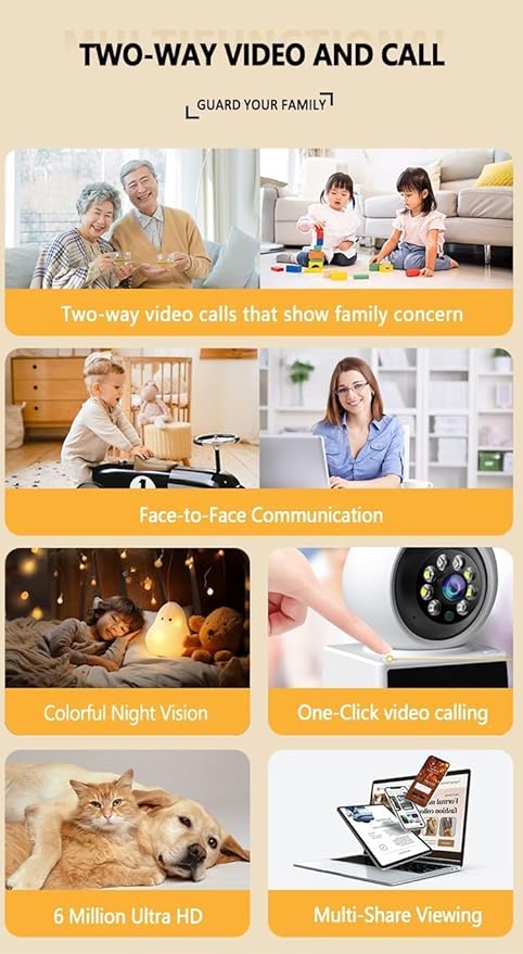 WC06K 2MP Dual Lens 360° WiFi CCTV Camera