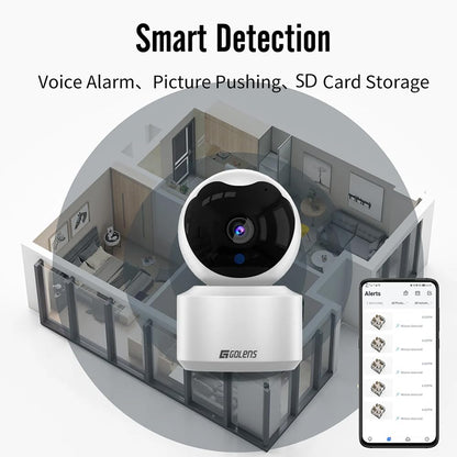 Golens V60 2MP HD 360° WiFi CCTV Camera Pan/Tilt Night Vision
