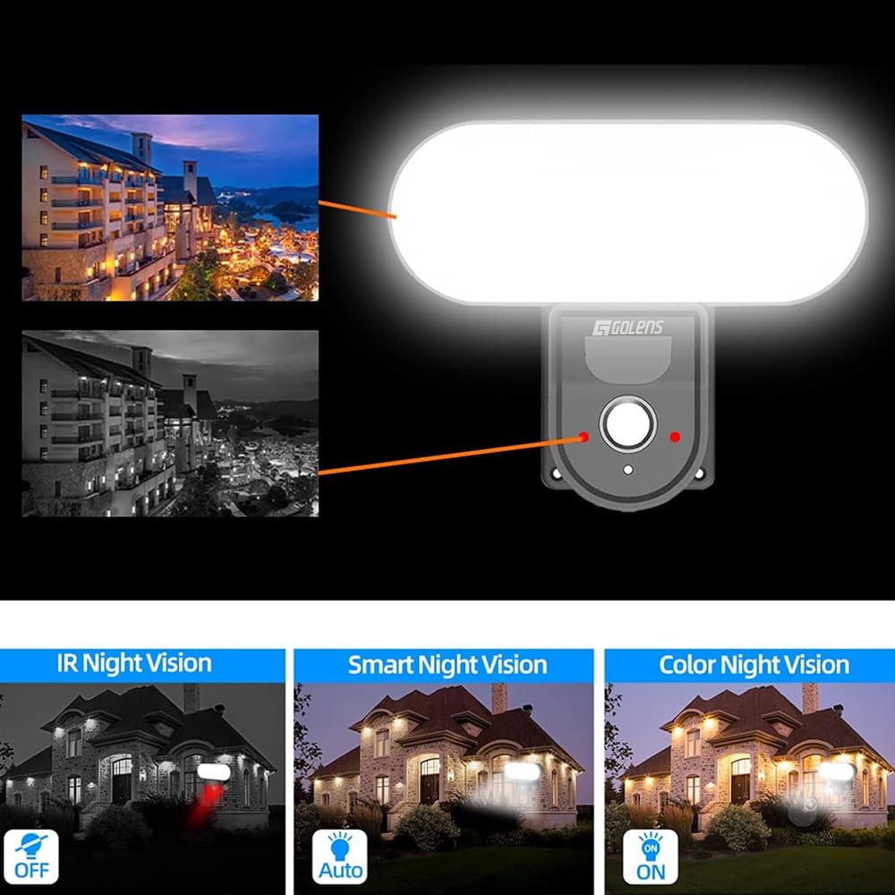 Golens V59 2MP Smart Floodlight IP Camera Wi-Fi PIR Night Vision