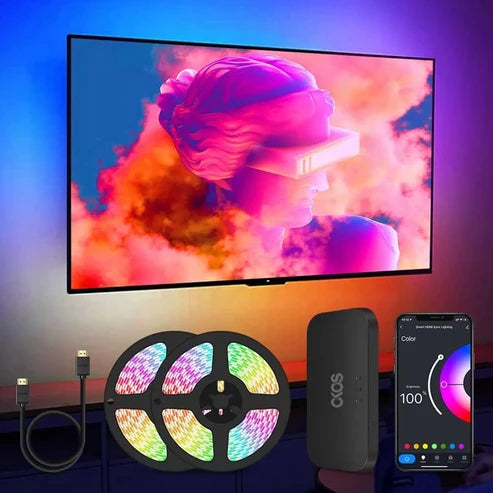 OKOS Smart TV Sync Box with HDMI RGBIC LED Backlight | Wi-Fi
