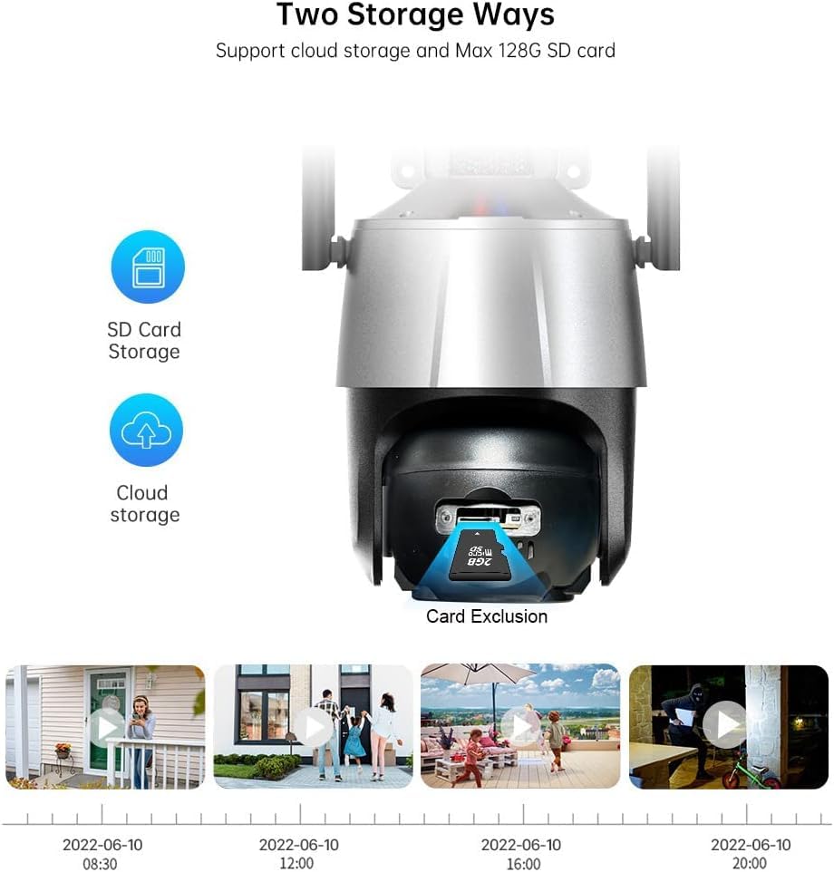 Golens V57 8MP Dual Lens WiFi CCTV Camera Dome PTZ Night Vision