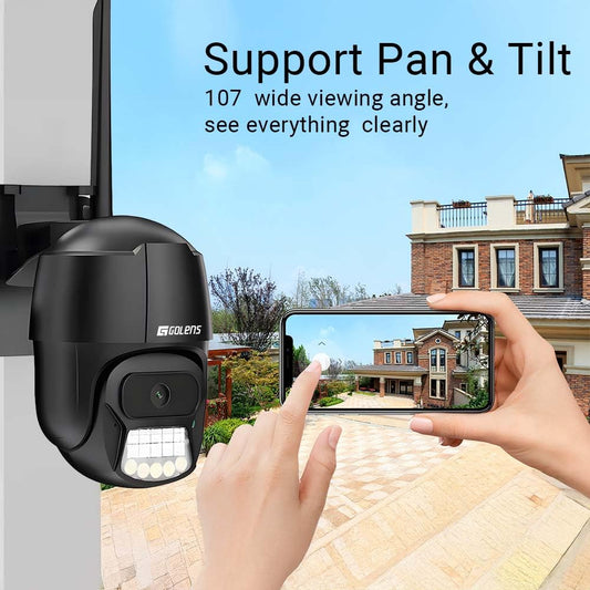 Golens WC12K Wi-Fi 3MP CCTV Camera PTZ 2K Home Outdoor Security