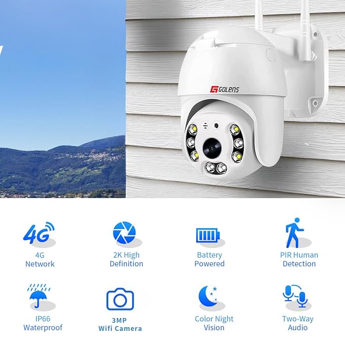 WC13K 3MP WiFi CCTV Camera Dome PTZ Night Vision