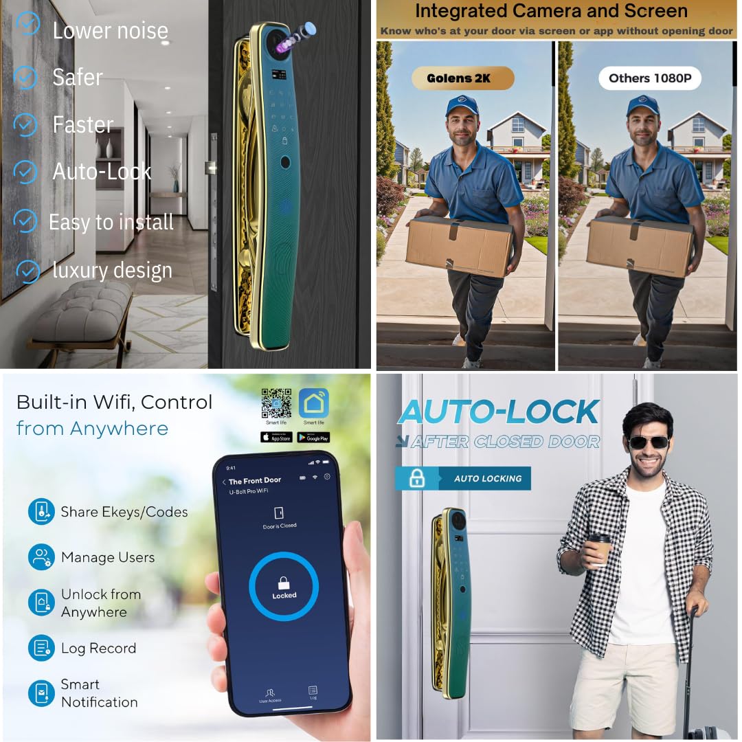 X17 Smart Door Lock 3D Face Recognition Wi-Fi 8-in-1