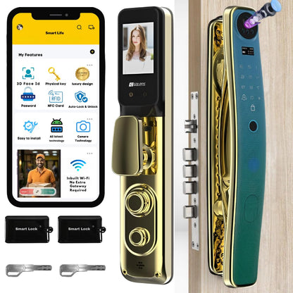 X17 Smart Door Lock 3D Face Recognition Wi-Fi 8-in-1