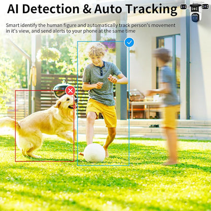 Golens WC22K 4-Lens 360° Panoramic Security Camera 10X Hybrid Zoom