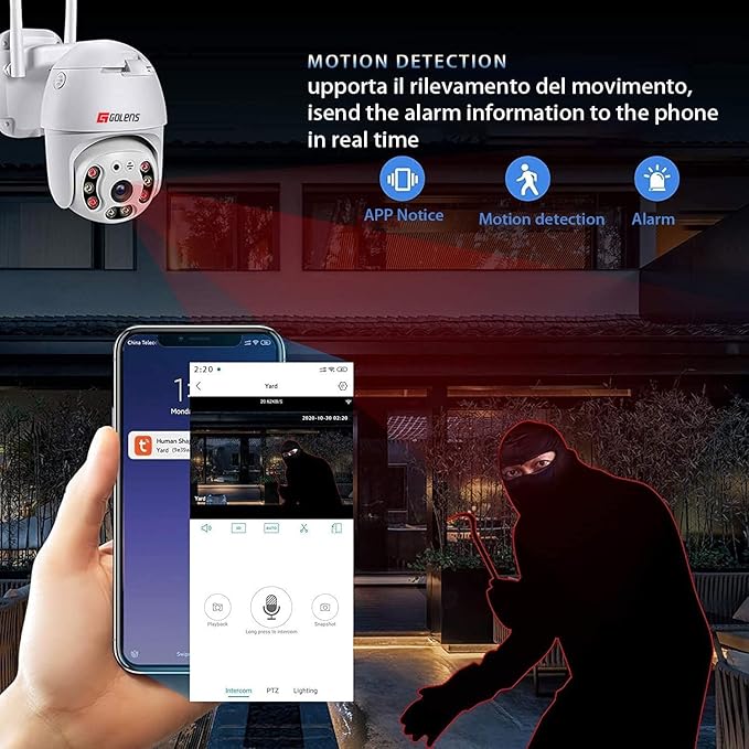 WC13K 3MP WiFi CCTV Camera Dome PTZ Night Vision