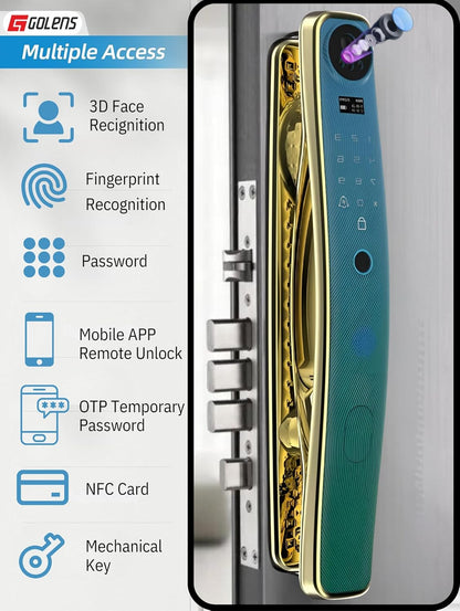 X17 Smart Door Lock 3D Face Recognition Wi-Fi 8-in-1