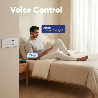 AZIOT Premium Smart Switch Panel 8M - 6SW+Fan+Socket