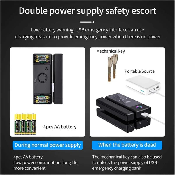GOLENS X37 Smart BT Glass Door Lock