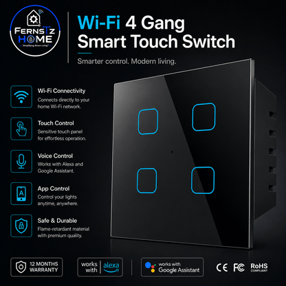 AZIOT 4 Gang Smart Switch