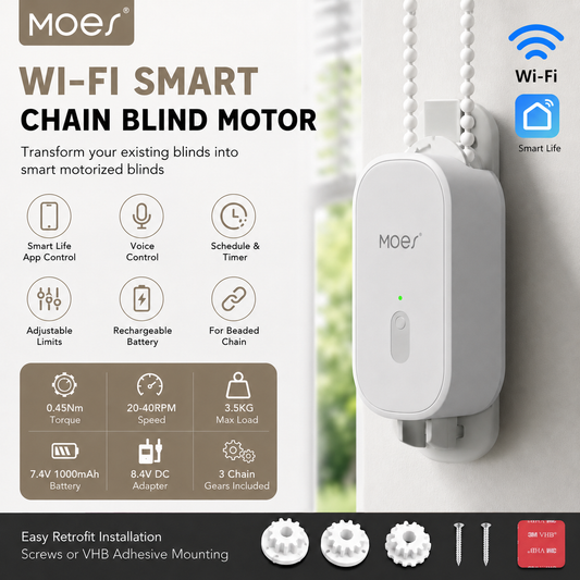 MOES AM43 Wi-Fi Smart Chain Roller Blind Motor