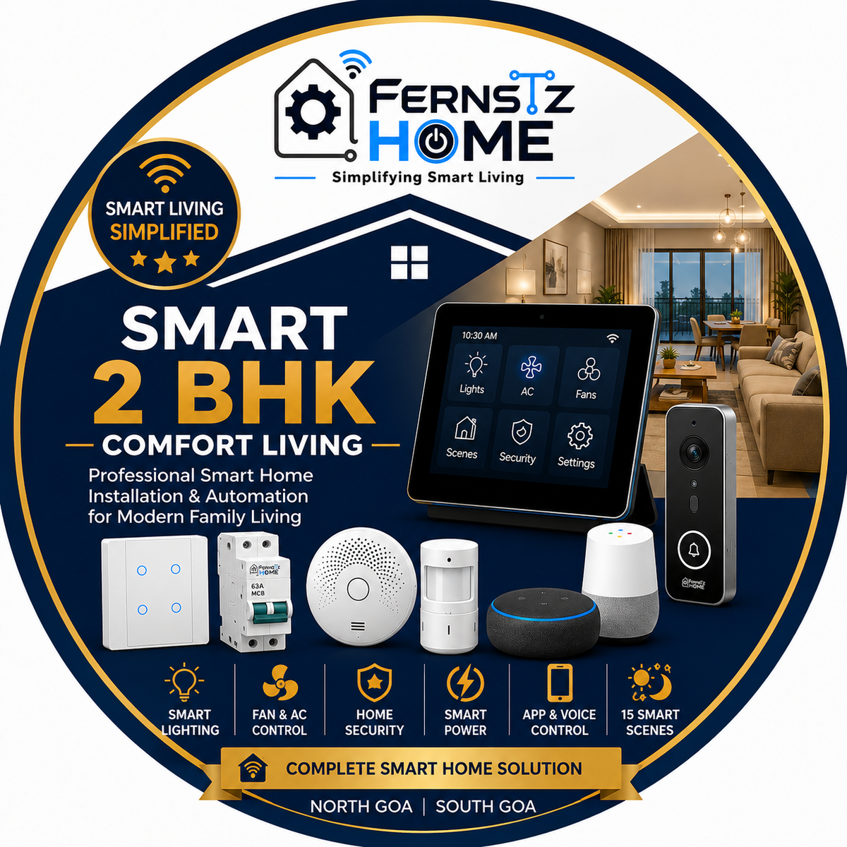 Smart Home Setup & Installation – SMART 2 BHK Comfort Living