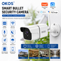 OKOS Smart Bullet Security Camera | 1080P Full HD | Wi-Fi + Ethernet | Outdoor IP Camera | Tuya Smart