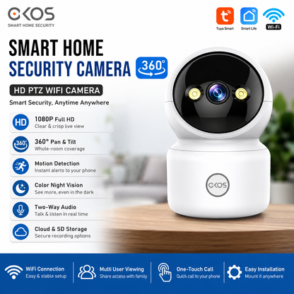 OKOS Smart Wi-Fi 360° Indoor Security Camera | 3MP / 5MP