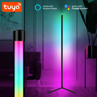 PST-QJD-01 Smart Wi-Fi & BT RGB Magic Colour Corner Floor Lamp – 1.2 m
