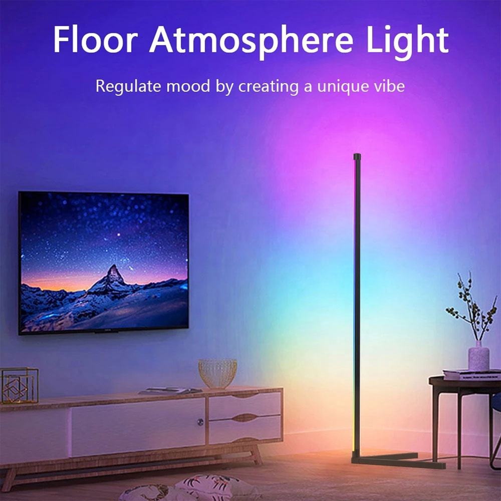 PST-QJD-01 Smart Wi-Fi & BT RGB Magic Colour Corner Floor Lamp – 1.2 m