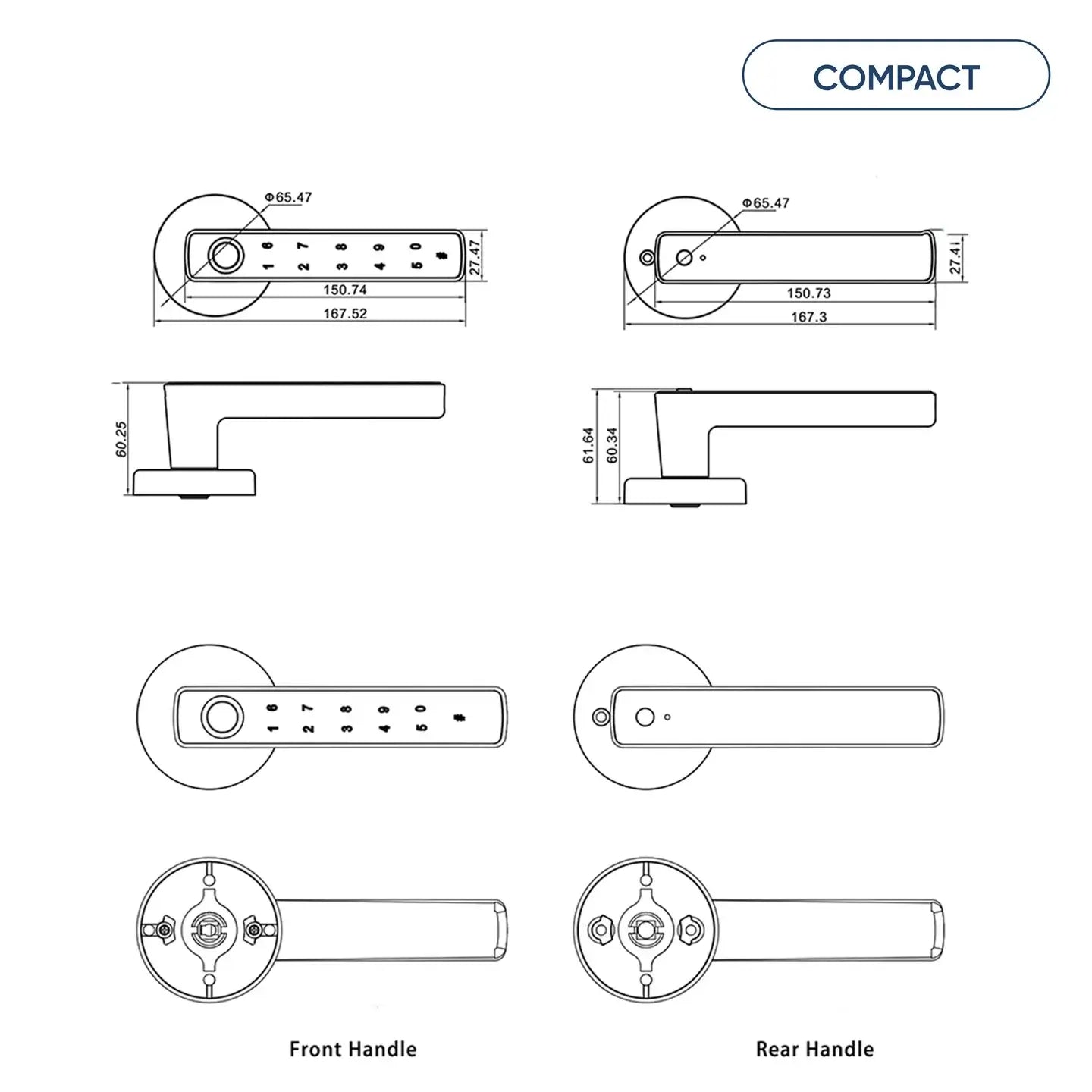 AZIOT Smart Handle Door Lock