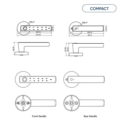 AZIOT Smart Handle Door Lock