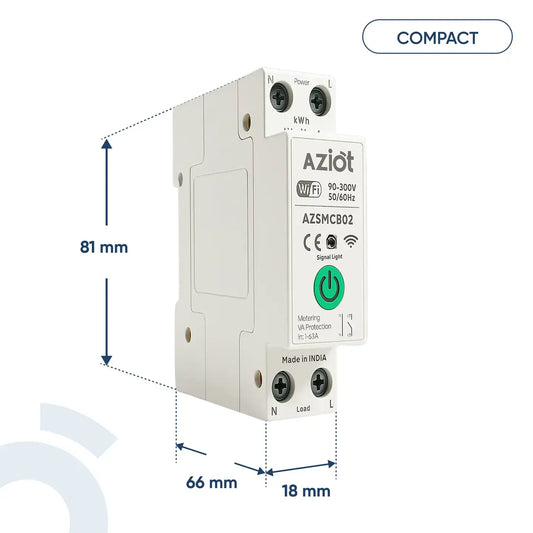 AZIOT 1P 63A Wi-Fi Smart Circuit Breaker