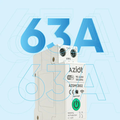 AZIOT 1P 63A Wi-Fi Smart Circuit Breaker