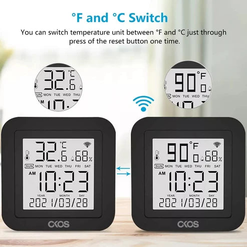 OKOS Smart IR Remote with Display | Wi-Fi IR Blaster | Temperature & Humidity Sensor | Smart Life App | Alexa & Google Assistant