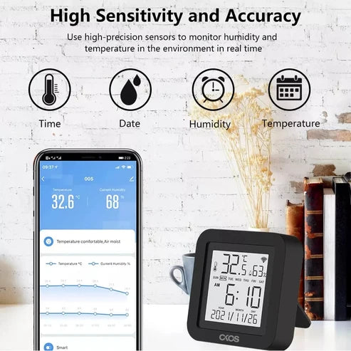 OKOS Smart IR Remote with Display | Wi-Fi IR Blaster | Temperature & Humidity Sensor | Smart Life App | Alexa & Google Assistant