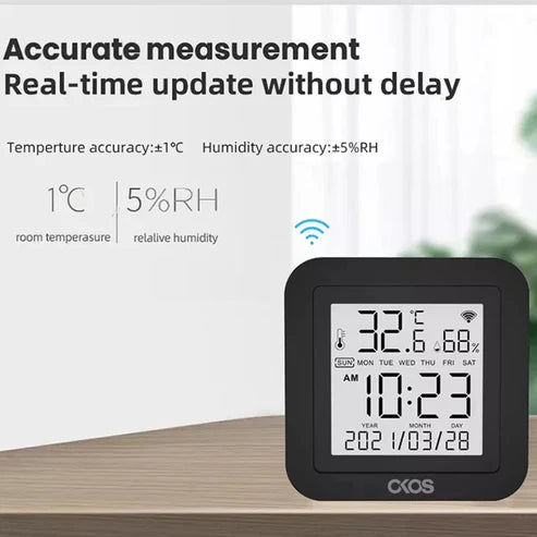 OKOS Smart IR Remote with Display | Wi-Fi IR Blaster | Temperature & Humidity Sensor | Smart Life App | Alexa & Google Assistant